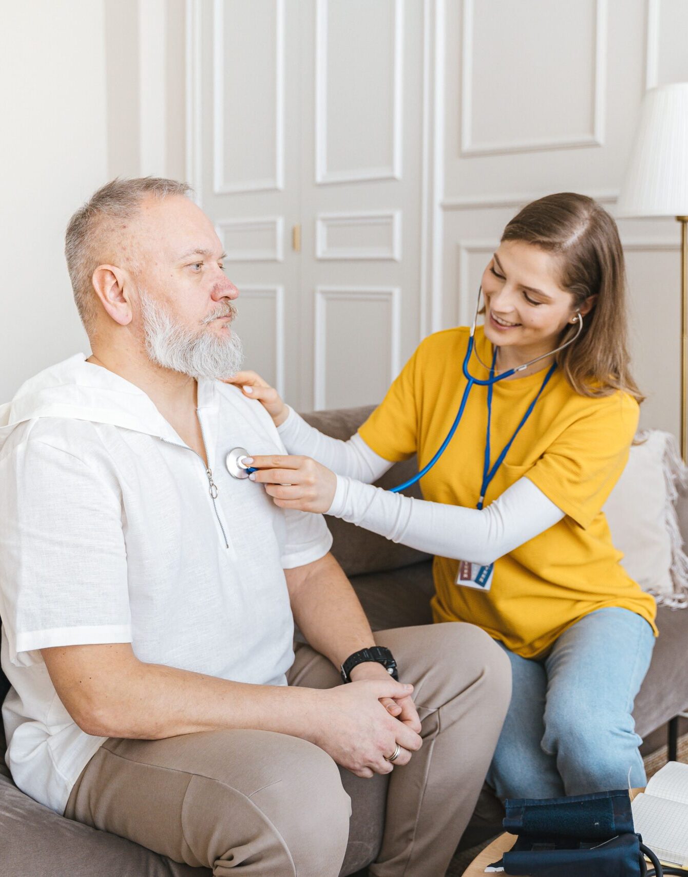 Professional home healthcare support for elderly patient at home in Gurugram